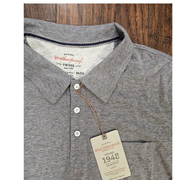 Weatherproof Vintage Polo Shirt size XXL Gray New - Picture 3 of 3